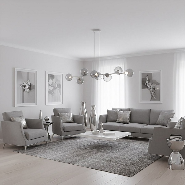 Lampa wisząca MAGNUS 8 GRAY GRAFIT - Emibig
