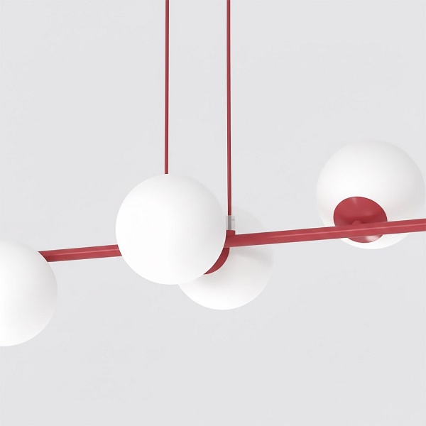 Lampa wisząca MAGNUS 6 BURGUNDY OPAL - Emibig