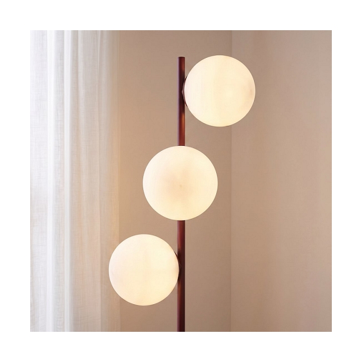 Lampa podłogowa MAGNUS LP3 BURGUND OPAL - Emibig