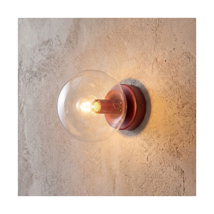 Kinkiet MAGNUS K1 BURGUND TRANSPARENT - Emibig