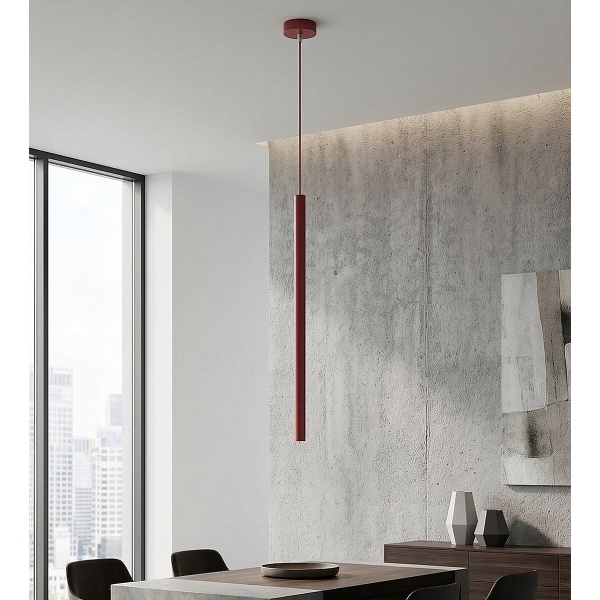 Lampa wisząca SELTER 1 BURGUNDY - Emibig