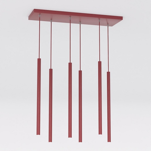 Lampa wisząca SELTER 6 BURGUNDY - Emibig