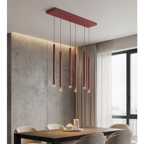 Lampa wisząca SELTER 6 BURGUNDY - Emibig