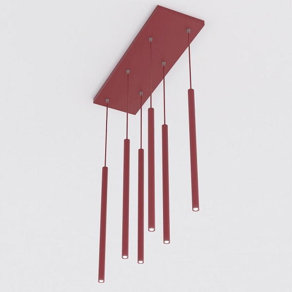 Lampa wisząca SELTER 6 BURGUNDY - Emibig