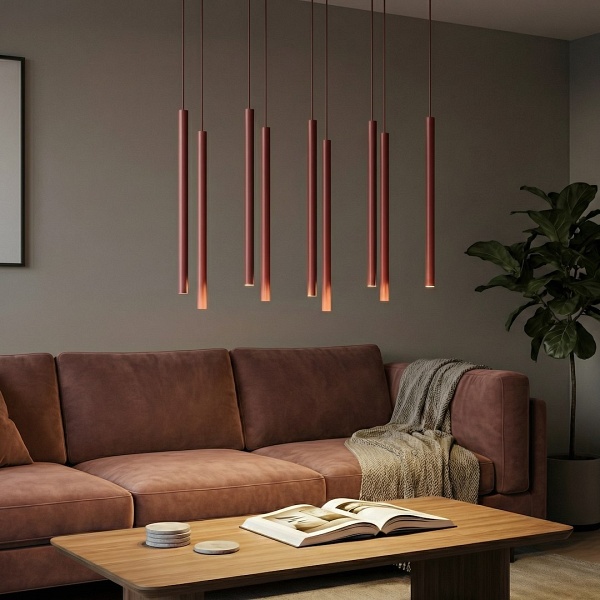 Lampa wisząca SELTER 9 BURGUNDY - Emibig