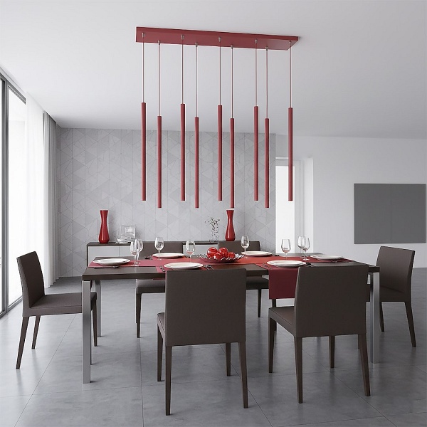 Lampa wisząca SELTER 9 BURGUNDY - Emibig