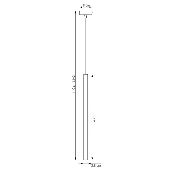 Lampa wisząca SELTER 1 GRAY - Emibig