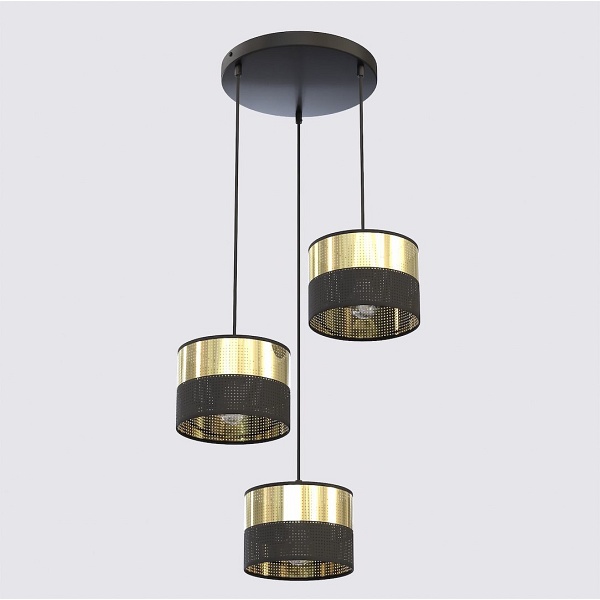 Lampa wisząca LUX 3 BL GOLD PREM - Emibig