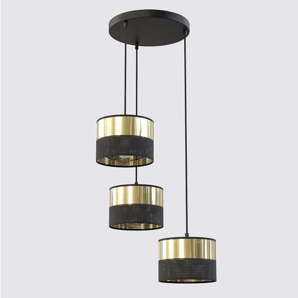 Lampa wisząca LUX 3 BL GOLD PREM - Emibig