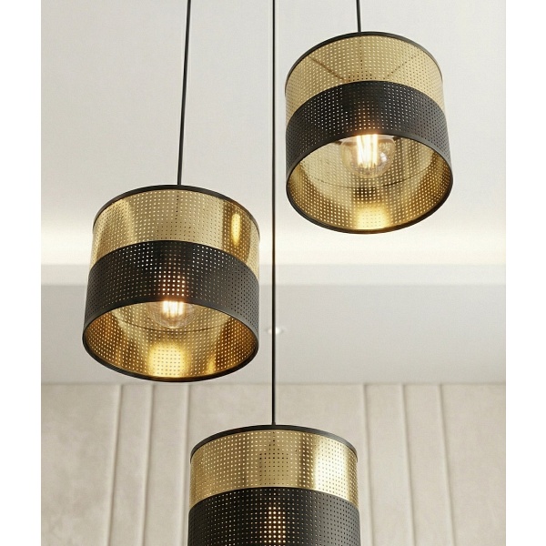 Lampa wisząca LUX 3 BL GOLD PREM - Emibig