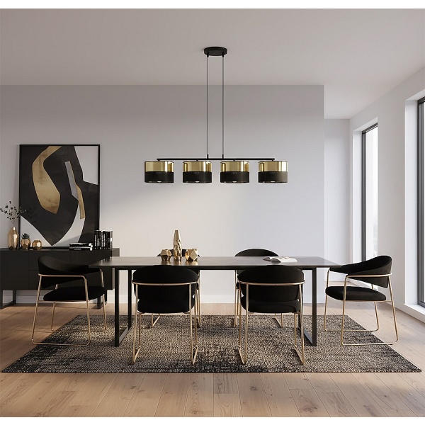 Lampa wisząca LUX 4 BL GOLD - Emibig
