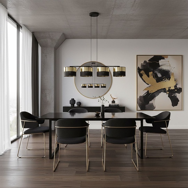 Lampa wisząca LUX 4 BL GOLD - Emibig