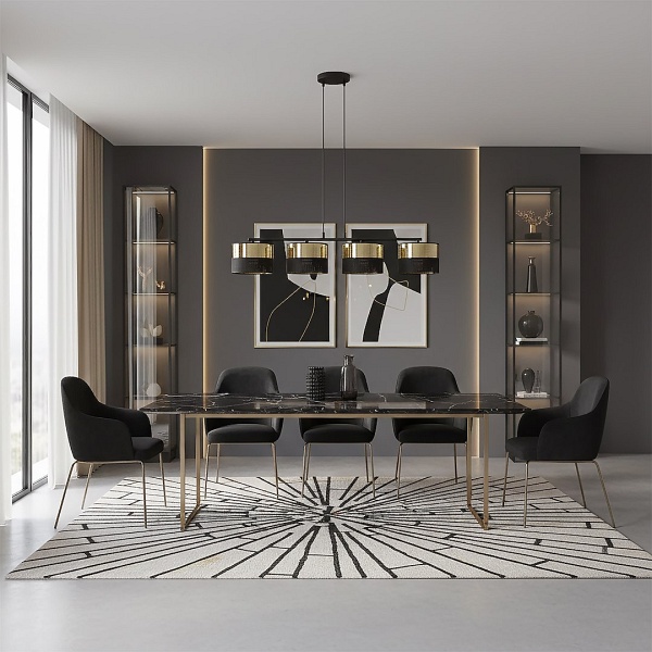 Lampa wisząca LUX 4 BL GOLD - Emibig