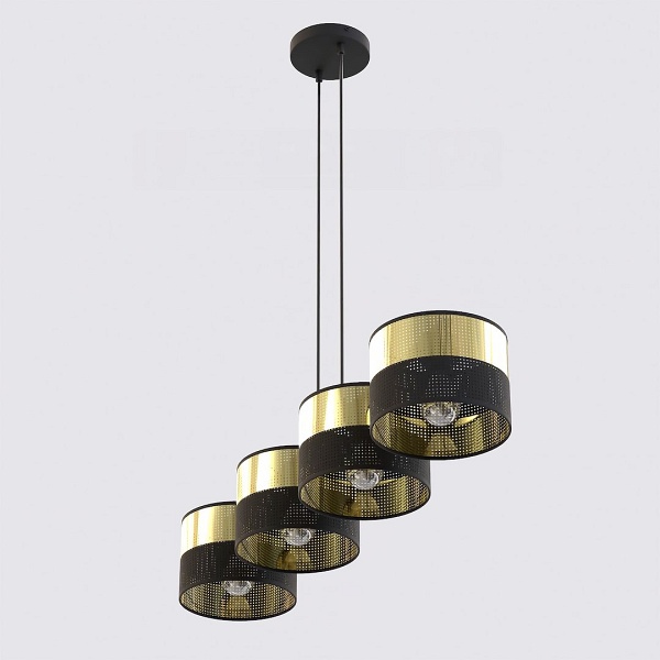 Lampa wisząca LUX 4 BL GOLD - Emibig