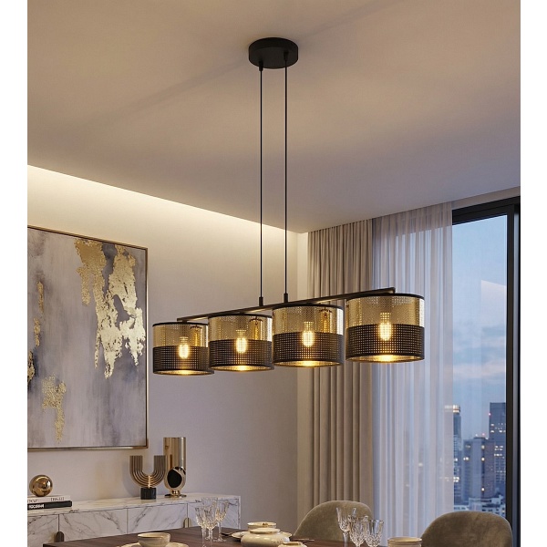 Lampa wisząca LUX 4 BL GOLD - Emibig