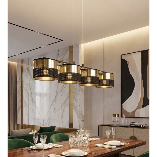 Lampa wisząca LUX 4 BL GOLD - Emibig