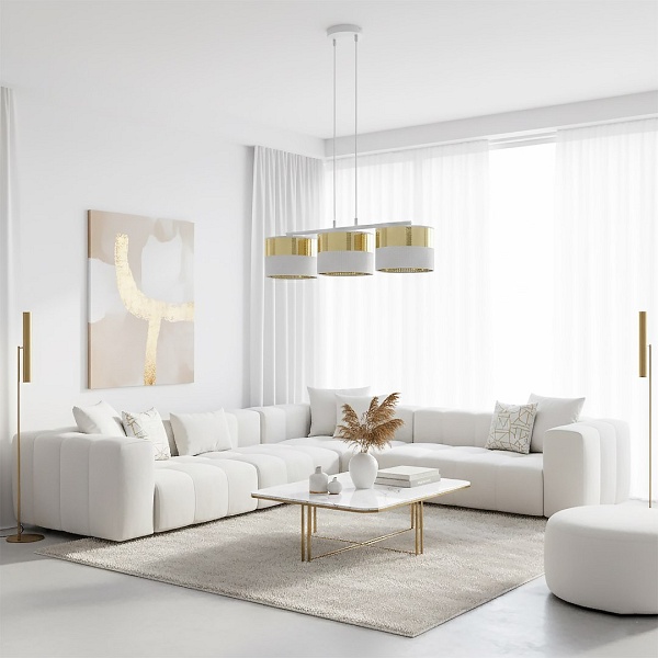 Lampa wisząca LUX 3 WH GOLD - Emibig