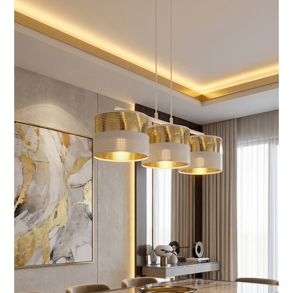 Lampa wisząca LUX 3 WH GOLD - Emibig