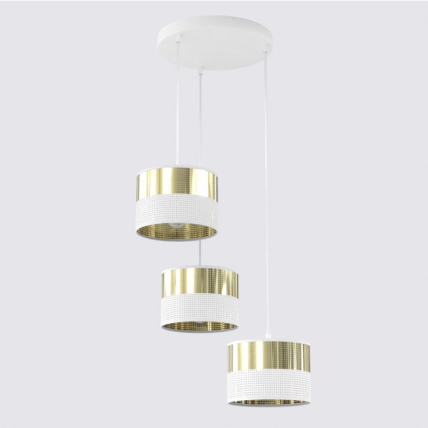 Lampa wisząca LUX 3 WH GOLD PREM - Emibig