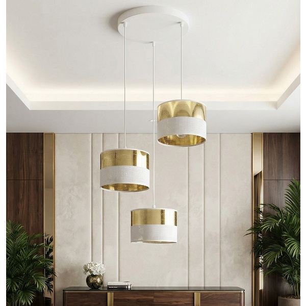 Lampa wisząca LUX 3 WH GOLD PREM - Emibig