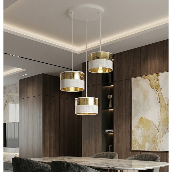 Lampa wisząca LUX 3 WH GOLD PREM - Emibig