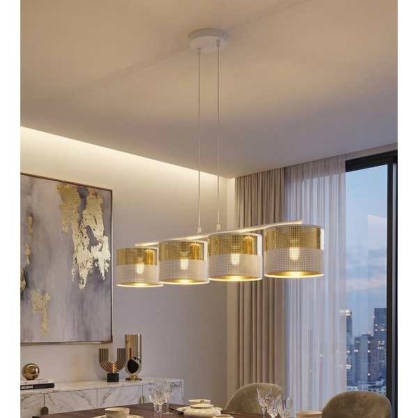 Lampa wisząca LUX 4 WH GOLD - Emibig