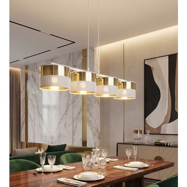 Lampa wisząca LUX 4 WH GOLD - Emibig