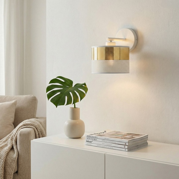 Kinkiet LUX K1 WH GOLD - Emibig