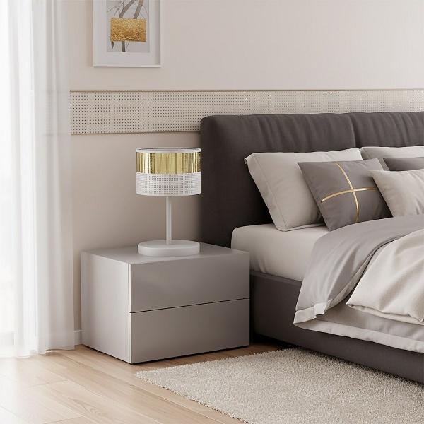 Lampka biurkowa LUX LN1 WH GOLD - Emibig