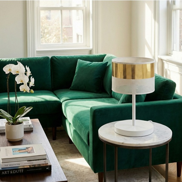 Lampka biurkowa LUX LN1 WH GOLD - Emibig