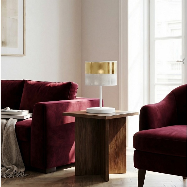 Lampka biurkowa LUX LN1 WH GOLD - Emibig