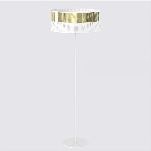 Lampa podłogowa LUX LP1 WH GOLD - Emibig
