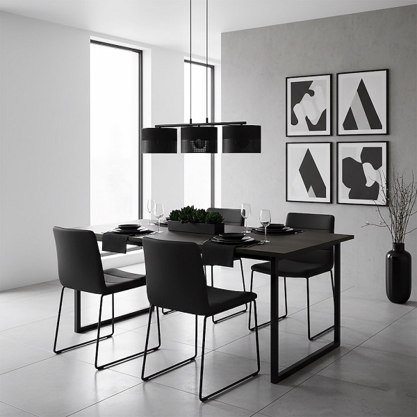 Lampa wisząca KARBON 3 BLACK - Emibig