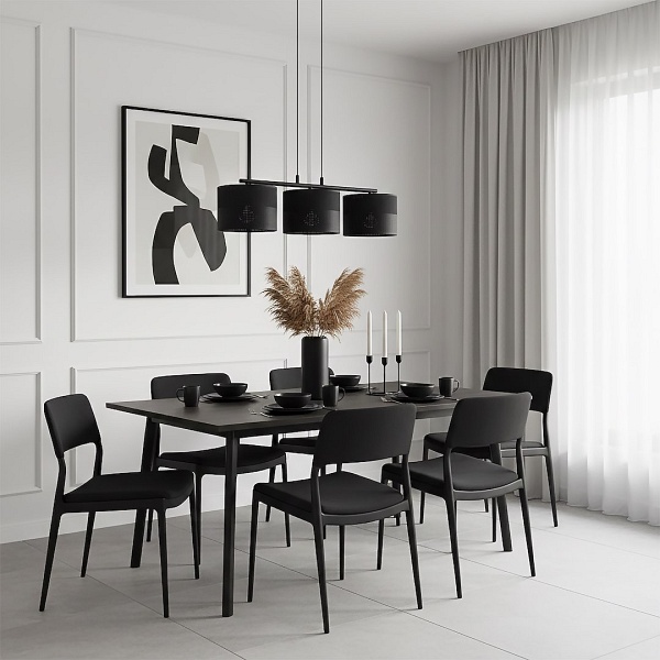 Lampa wisząca KARBON 3 BLACK - Emibig