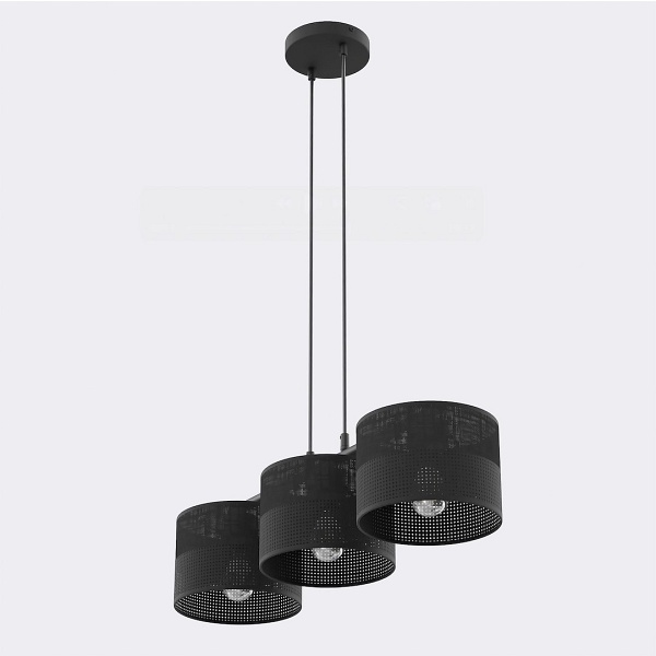 Lampa wisząca KARBON 3 BLACK - Emibig