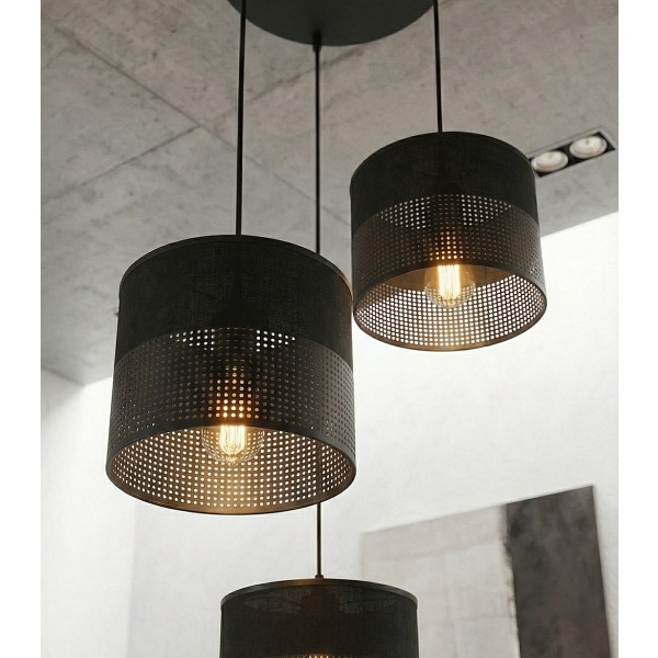 Lampa wisząca KARBON 3 BLACK PREM - Emibig