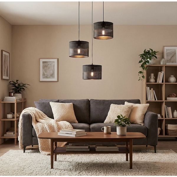 Lampa wisząca KARBON 3 BLACK PREM - Emibig