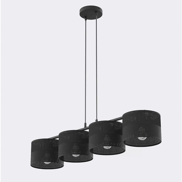 Lampa wisząca KARBON 4 BLACK - Emibig
