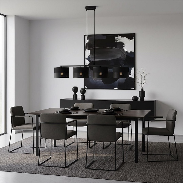 Lampa wisząca KARBON 4 BLACK - Emibig