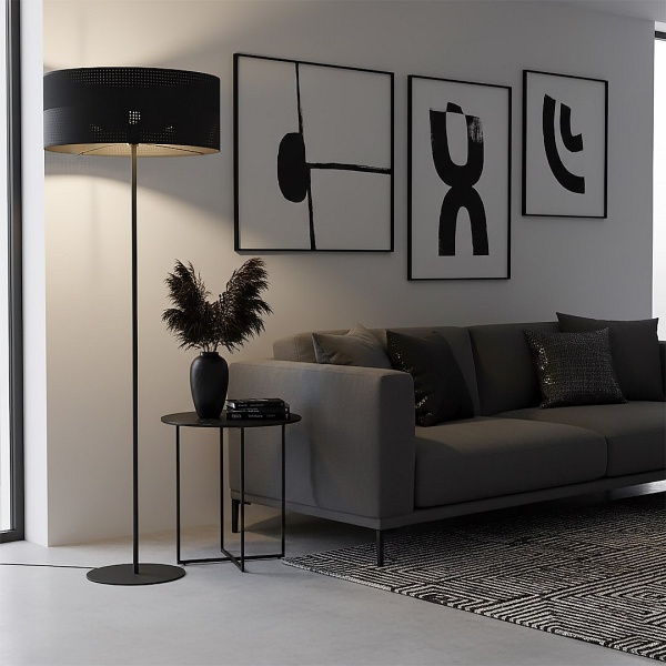 Lampa podłogowa KARBON LP1 BLACK - Emibig