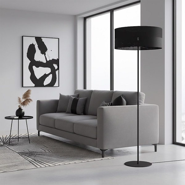 Lampa podłogowa KARBON LP1 BLACK - Emibig