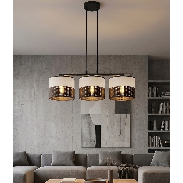 Lampa wisząca KARBON 3 BL GRAY - Emibig