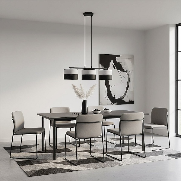 Lampa wisząca KARBON 3 BL GRAY - Emibig