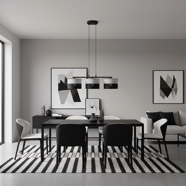Lampa wisząca KARBON 3 BL GRAY - Emibig