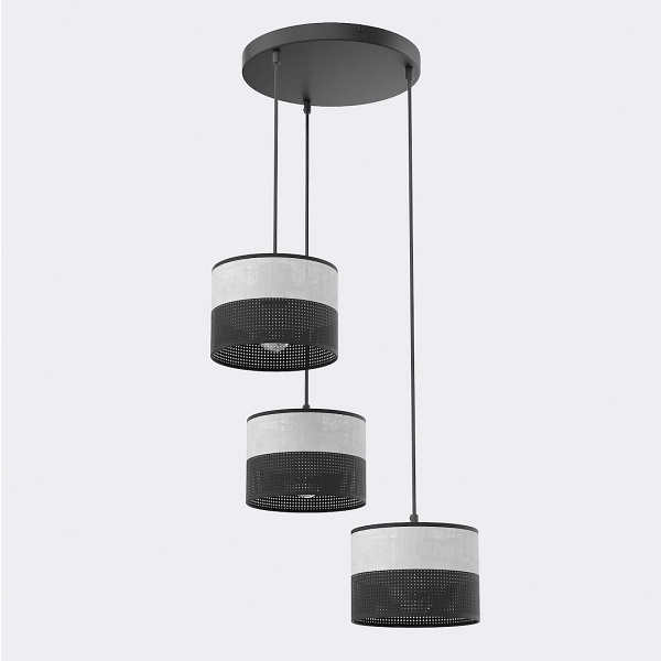 Lampa wisząca KARBON 3 BL GRAY PREM - Emibig