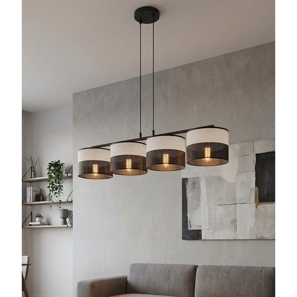 Lampa wisząca KARBON 4 BL GRAY - Emibig