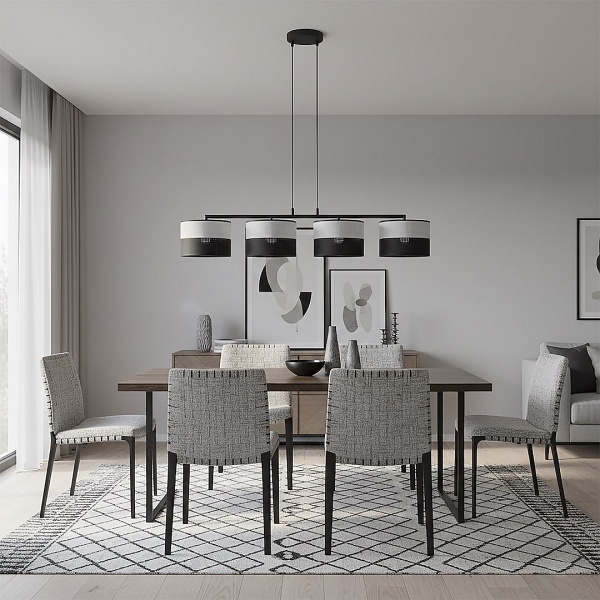 Lampa wisząca KARBON 4 BL GRAY - Emibig