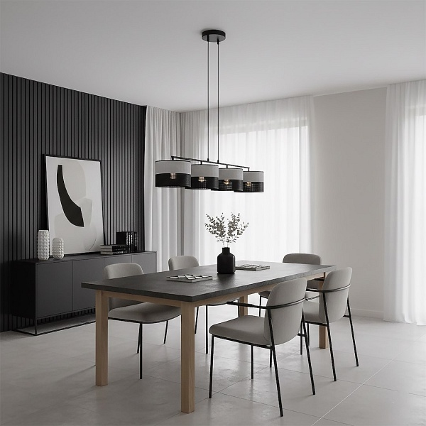 Lampa wisząca KARBON 4 BL GRAY - Emibig