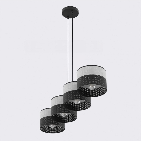 Lampa wisząca KARBON 4 BL GRAY - Emibig
