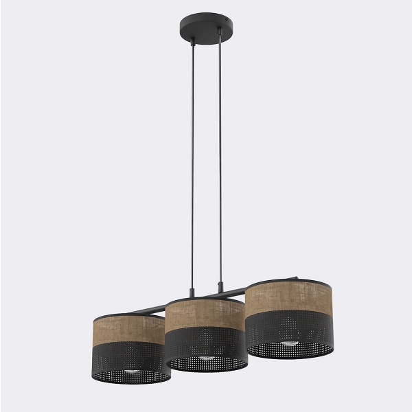 Lampa wisząca KARBON 3 BL BROWN - Emibig